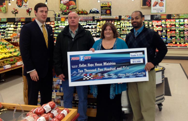 Food City Race Against Hunger Sweepstakes Check Presentation
