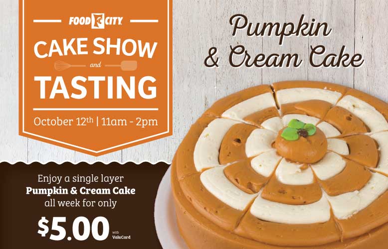 Pumpkin and Creme Cake Show and Tasting
