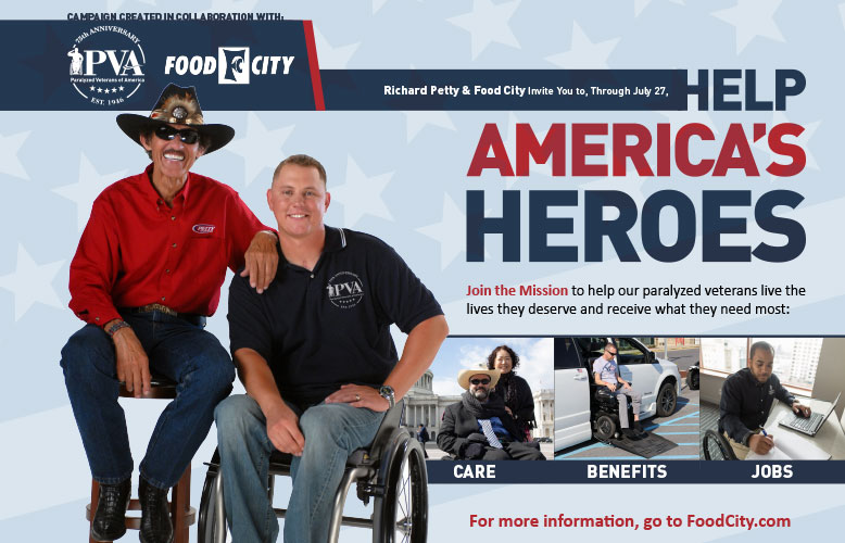 Food City and Richard Petty Celebrate Paralyzed Veterans of America’s 75th Anniversary