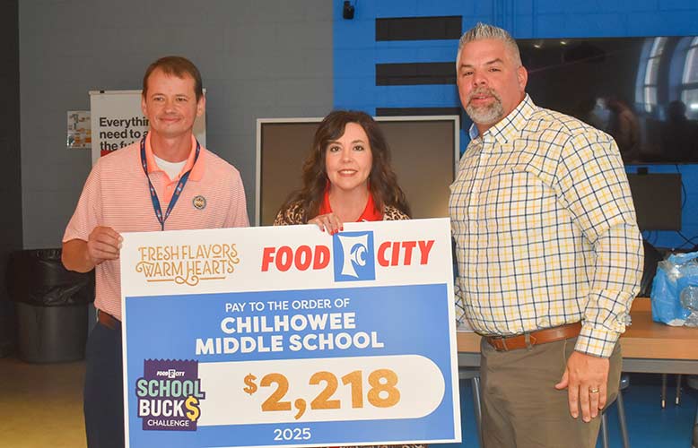 Food City School Bucks Check Presentation - Chilhowee Middle School in Benton, TN