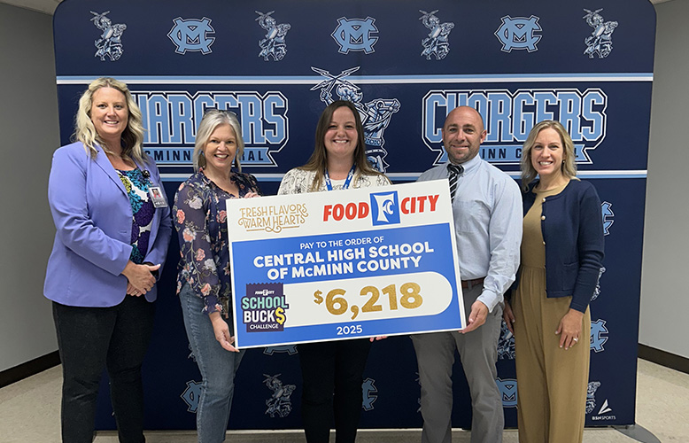 Food City School Bucks Check Presentation - Central High School of McMinn County, TN