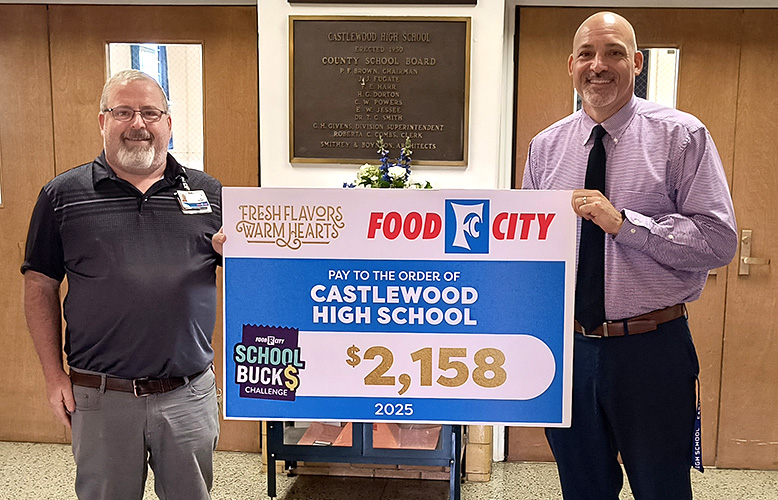 Food City School Bucks Check Presentation - Castlewood High School in Castlewood, VA