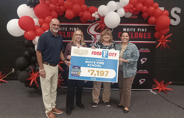Food City School Bucks Check Presentation - White Pine School in White Pine, TN
