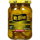 Mt. Olive Pickles, Kosher Hamburger Dill Chips, Fresh Pack