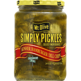 Mt Olive Pickles, Kosher Dill, Hamburger Chips