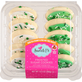 Sweet P’s Bake Shop St. Patrick's Day White/green Frosted Sugar Cookies, Frosted, St. Patrick's Day White/green