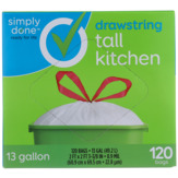 Simply Done Drawstring Tall Kitchen Bags