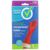 Simply Done Large Neoprene/latex Blend Extra Long Cuff Household Gloves