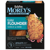 Seapak Morey's New Flounder, Garlic & Herb, Wild, 2 Fillets