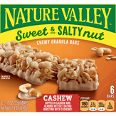Nature Valley Granola Bars, Chewy, Cashew, Sweet & Salty Nut