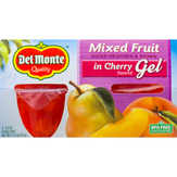 Del Monte Mixed In Cherry Flavored Gel Flavored Gel, Mixed Fruit In Cherry