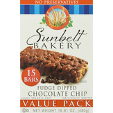 Sunbelt Bakery Granola Bars, Chocolate Chip, Chewy, Fudge Dipped, Value Pack
