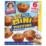Little Debbie New Muffins, Blueberry, Mini, Big Pack