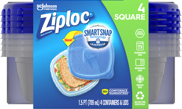 Ziploc Containers & Lids, Square, 1 Pint, Search
