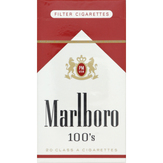 Marlboro Filter Cigarettes, 100's, Flip-top Box