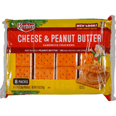 Keebler Sandwich Crackers, Cheese & Peanut Butter, 8 Packs