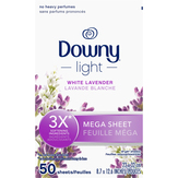 Downy Dryer Sheets, White Lavender, Mega Sheet