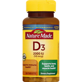 Nature Made Vitamin D3, 50 Mcg, Tablets