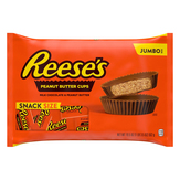Reese's Peanut Butter Cups, Milk Chocolate & Peanut Butter, Snack Size, Jumbo Bag