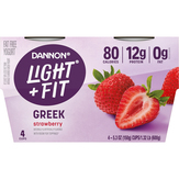Dannon Yogurt, Fat Free, Greek, Strawberry