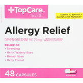 Topcare Allergy Relief, 25 Mg, Capsules