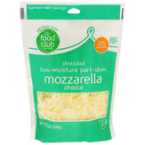 Food Club Shredded Cheese, Part-skim, Low-moisture, Mozzarella