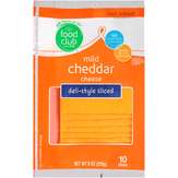 Food Club Mild Cheddar Deli-style Sliced Cheese
