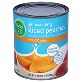 Food Club Yellow Cling Sliced Peaches In A Blend Of Peach & Pear Juice From Concentrate