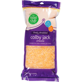 Food Club Cheese, Colby Jack, Finely Shredded