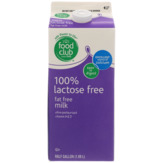 Food Club 100% Lactose Free Fat Free Milk