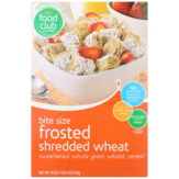 Food Club Frosted Shredded Wheat Bite Size Sweetened Whole Grain Wheat Cereal