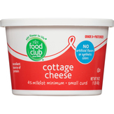 Food Club Cottage Cheese, Small Curd, 4% Milkfat Minimum