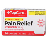 Topcare Extra Strength Pain Relief Acetaminophen 500 Mg Pain Reliever-fever Reducer Caplets