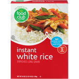 Food Club White Rice, Instant, Long Grain