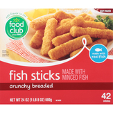 Food Club Fish Sticks, Crunchy Breaded