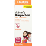 Topcare Children's, Oral Suspension, Berry Flavor Ibuprofen, Children's, 100 Mg, Berry Flavor