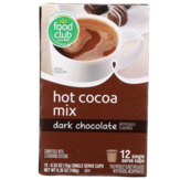 Food Club Dark Chocolate Flavored Hot Cocoa Mix Single Serve Cups