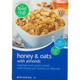 Food Club Toasted Multi-grain Cereal With Honey Oat Clusters & Almonds