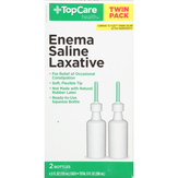 Topcare Enema Saline Laxative, Twin Pack