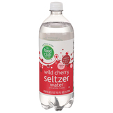 Food Club Seltzer Water, Wild Cherry