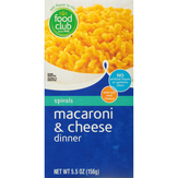 Food Club Macaroni & Cheese Dinner, Spirals