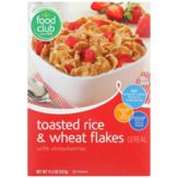 Food Club Toasted Rice & Wheat Flakes Cereal With Strawberries