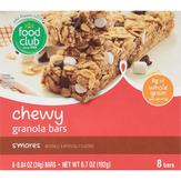 Food Club Granola Bars, Chewy, S'mores