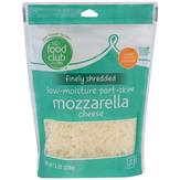 Food Club Finely Shredded Cheese, Part-skim, Low-moisture, Mozzarella