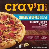Crav'n Flavor Pizza, Cheese Stuffed Crust, Three Meat