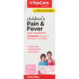 Topcare Children's Bubble Gum Flavored Pain & Fever, 160 Mg, Oral Suspension, Bubble Gum Flavor, Children's