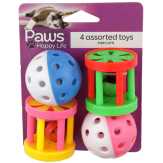 Paws Premium 4 Assorted Toys For Cats