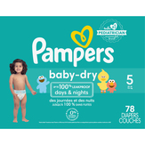 Pampers Baby Dry Diapers, 5 (27+ Lb), Baby-dry