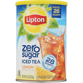 Lipton Lemon Zero Sugar Iced Tea, Zero Sugar, Lemon