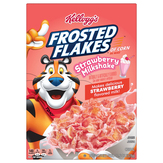 Frosted Flakes Cereal, Strawberry Milkshake